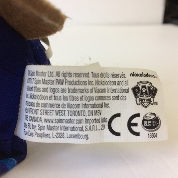 Paw Patrol Chase 8" Soft Plush Police Dog Toy Doll Stuffed Animal Nickelodeon - Picture 9 of 11